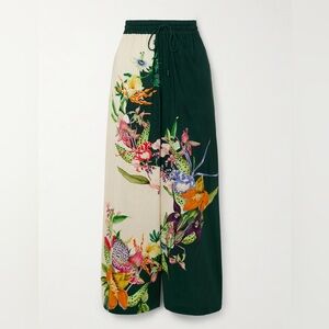 Alemais Aggie Printed Linen-blend Trousers